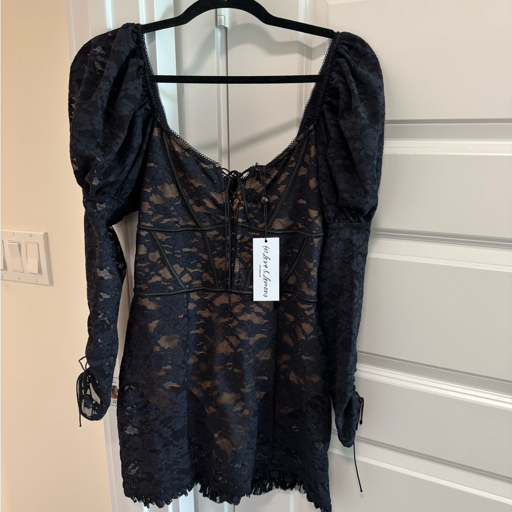 Elegant Black Lace Dress